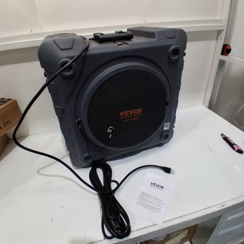 AIR SCRUBBER WITH 3 STAGE HEPA FILTRATION - 800CFM - MERV 10 FILTERS - 24.2" X 23.5" X 15.9" - GREY (MODEL: ZHP2302-550) image 3