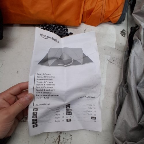 AMAZON BASICS DOME CAMPING TENT WITH RAINFLY - 8-PERSON - 4-SEASON - ORANGE/GREY (MODEL: ‎AMZ-7545) image 3