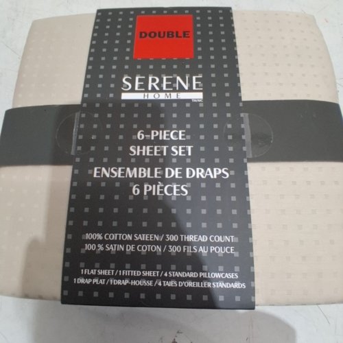 6PC SERENE HOME SHEET SET - DOUBLE - BEIGE (MODEL: 4753006) image 3