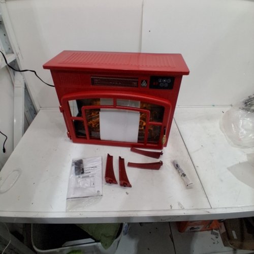 ROCYIS FREE STANDING 1500W ELECTRIC FIREPLACE WITH REMOTE - RED (MODEL: HKFS005) image 4