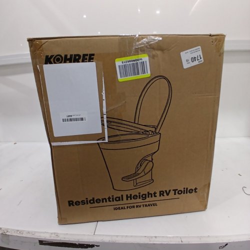 KOHREE RESIDENTIAL HEIGHT RV TOILET - 18.5" STANDARD HEIGHT - WHITE (MODEL: KR3141-CA) image 13