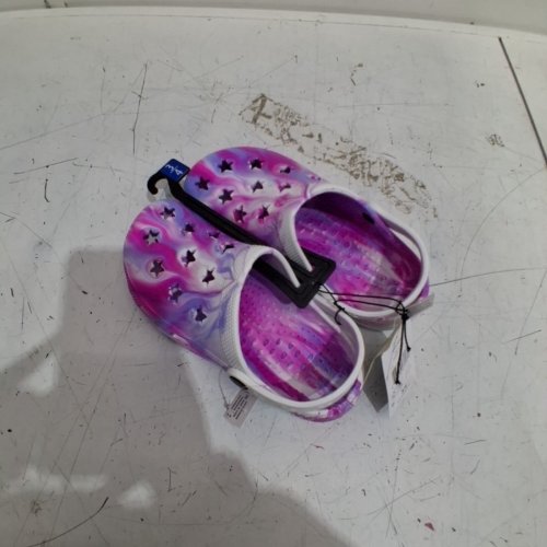KID'S GEORGE CLOG SHOES - SIZE 3/4 - PURPLE / PINK / WHITE (STYLE : 64CLOGM26) image 2