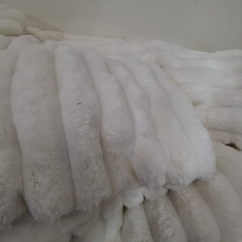 3PC BEDLITE PLUSH FLEECE COMFORTER SET WITH 2 PILLOW SHAMS - QUEEN - BRIGHT WHITE image 4