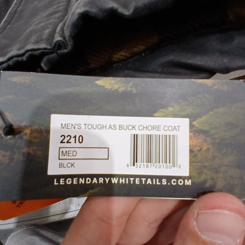 MENS LEGENDARY WHITETAILS TOUGH AS BUCK CHORE COAT - MEDIUM - BLACK image 3