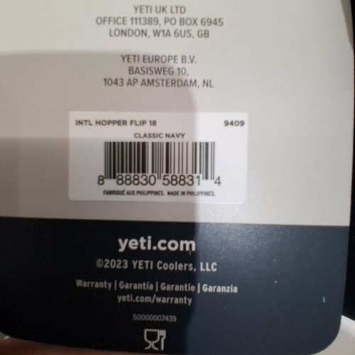 YETI HOPPER FLIP 18 LEAKPROOF PORTABLE SOFT COOLER - FITS 30 CANS - NAVY BLUE (MODEL: 9409) image 2