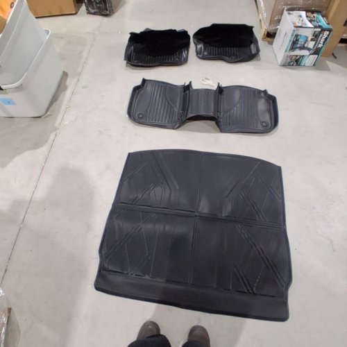 4PC AUTOMOTIVE ALL WEATHER TPE FLOOR MAT SET WITH CARGO LINER - FOR JEEP RENEGADE 2015-2026 - BLACK image 2