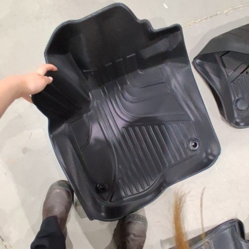 4PC AUTOMOTIVE ALL WEATHER TPE FLOOR MAT SET WITH CARGO LINER - FOR JEEP RENEGADE 2015-2026 - BLACK image 3