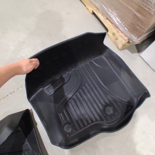 4PC AUTOMOTIVE ALL WEATHER TPE FLOOR MAT SET WITH CARGO LINER - FOR JEEP RENEGADE 2015-2026 - BLACK image 4