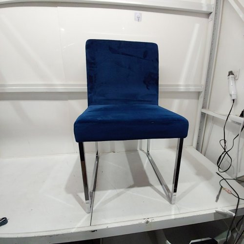 MODERN UPHOLSTERED VELVET AMORRA CHAIR - NAVY BLUE (MODEL: 1418036) image 2