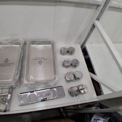 4PK VEVOR RECTANGLE CHAFING DISH BUFFET SET - 2 FULL SIZE AND 4 HALF SIZE - 8QT EACH - STAINLESS STEEL (MODEL:HZ-433) image 3