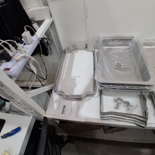 4PK VEVOR RECTANGLE CHAFING DISH BUFFET SET - 2 FULL SIZE AND 4 HALF SIZE - 8QT EACH - STAINLESS STEEL (MODEL:HZ-433) image 5