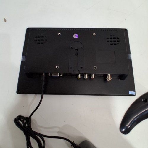 LCD MONITOR FOR SURVEILANCE CAMER - WITH HDMI, VGA, USB, AND BNC - TYPE G PLUG WITH ADAPTER TO TYPE A - 10" - BLACK image 9
