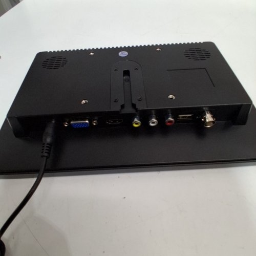 LCD MONITOR FOR SURVEILANCE CAMER - WITH HDMI, VGA, USB, AND BNC - TYPE G PLUG WITH ADAPTER TO TYPE A - 10" - BLACK image 10
