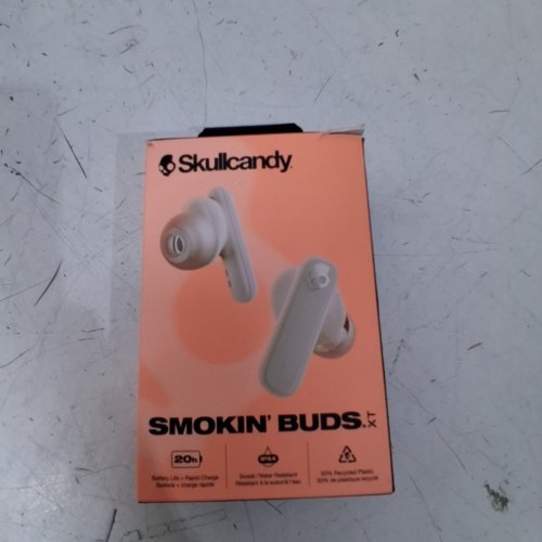SKULLCANDY SMOKIN' BUDS IN-EAR WIRELESS EARBUDS - 20HR BATTERY, 50% RENEWABLE PLASTICS, MICROPHONE, WORKS WITH IPHONE ANDROID AND BLUETOOTH DEVICES - WHITE/PINK (MODEL: SCTAW) image 4