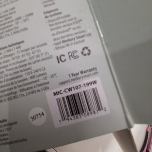 MERKURY INNOVATIONS SMART LIGHTBULB CAMERA - 2 K, 800 LM, E26 - WHITE (MODEL: MIC-CW107-199W) image 2