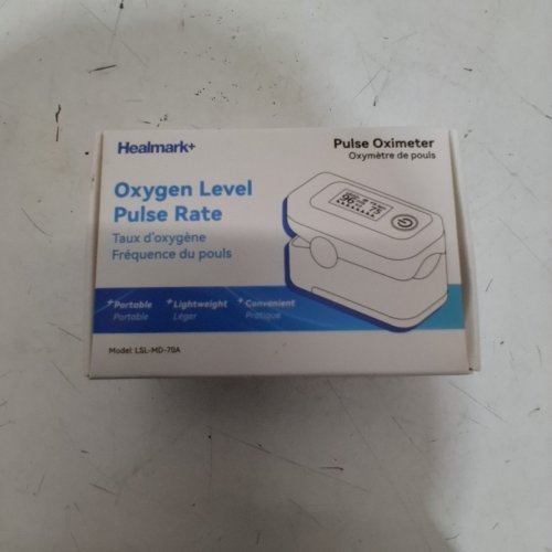 HEALMARK+ PREMIUM FINGERTIP PULSE OXIMETER - 1.5" - BLUE/WHITE(MODEL: LSL-MD-70A) image 2