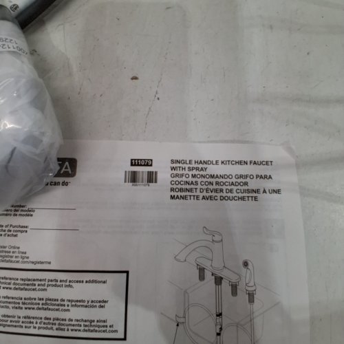 DELTA SINGLE HANDLE KITCHEN FAUCET WITH SPRAY -CHROME (MODEL:175-DST) image 2