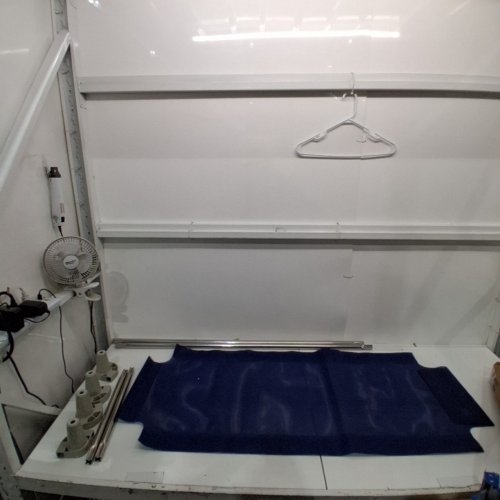 ACRIMET COOLING ELEVATED PET DOG BED COT WITH WASHABLE AND BREATHABLE MESH FABRIC AND STAINLESS STEEL FRAME - 52" X 21" - BLUE image 3