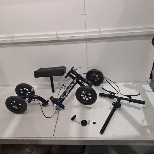 WHLICKS STEERABLE 4-WHEEL KNEE RELIEF SCOOTER - 300LBS MAX - BLACK (ITEM: KS03) image 3