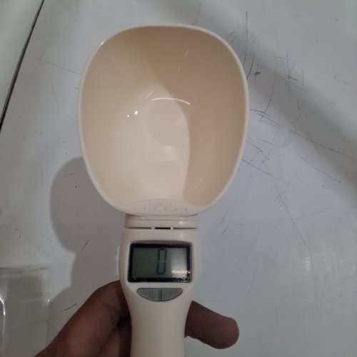 ELECTRONIC DIGITAL MEASURING SPOON/SCOOP - MEASURES OZ'S/ML/CUPS - OFF WHITE/BEIGE image 2