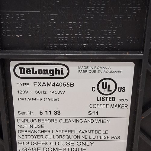 DE'LONGHI RIVELIA AUTOMATIC ESPRESSO MACHINE - BLACK (MODEL: EXAM44055B) image 10