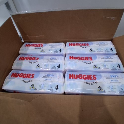 186PK HUGGIES SNUG AND DRY DIAPERS - SIZE 4 image 2