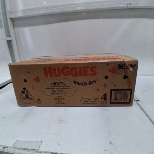 186PK HUGGIES SNUG AND DRY DIAPERS - SIZE 4 image 3