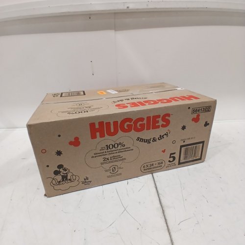 168PK BABY DISNEY HUGGIES SNUG AND DRY DIAPERS - SIZE 5 - MICKEY MOUSE image 2