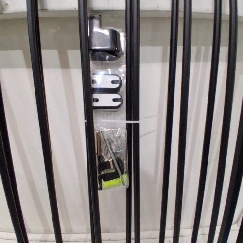 WALK-THRU SAFETY BABY GATE - 26.4"-43" X 29" - BLACK (MODEL: SH21.002G) image 4