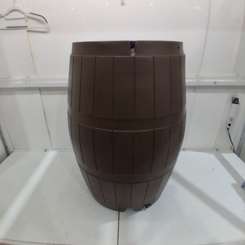 FCMP OUTDOOR RAINCATCHER, FLAT-BACK RAIN BARREL WITH SPIGOTS, 50-GALLON, BROWN - (MODEL:RC4000-BRN) image 5