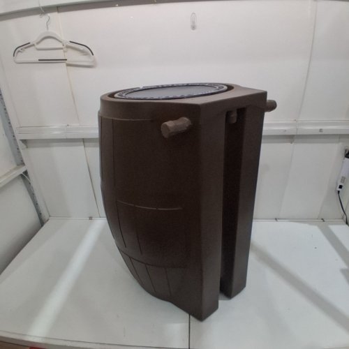FCMP OUTDOOR RAINCATCHER, FLAT-BACK RAIN BARREL WITH SPIGOTS, 50-GALLON, BROWN - (MODEL:RC4000-BRN) image 7