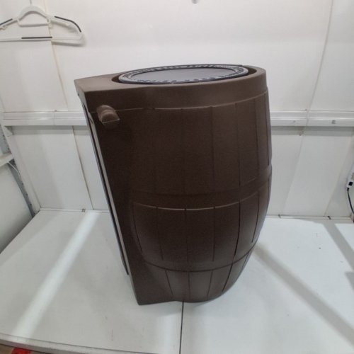 FCMP OUTDOOR RAINCATCHER, FLAT-BACK RAIN BARREL WITH SPIGOTS, 50-GALLON, BROWN - (MODEL:RC4000-BRN) image 8