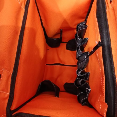 VEVOR HEAVY DUTY ROLLING TOOL BAG ON WHEELS WITH 25 POCKETS ADJUSTABLE TELESCOPING HANDLE & STABLE BASE - 110LBS CAP - BLACK (MODEL: 15YC600Y) image 2