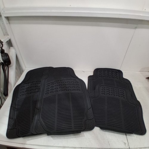 4PC BDK HEAVY DUTY UNIVERSAL ALL WEATHER FLOOR MATS - BLACK (MODEL: OF-554-BK) image 2