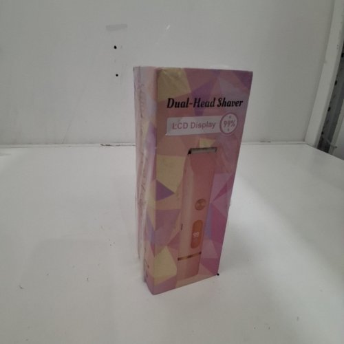 RECHARGEABLE DUAL HEAD SHAVER WITH TRIMMER LENGTH ATTACHMENT - PINK image 2
