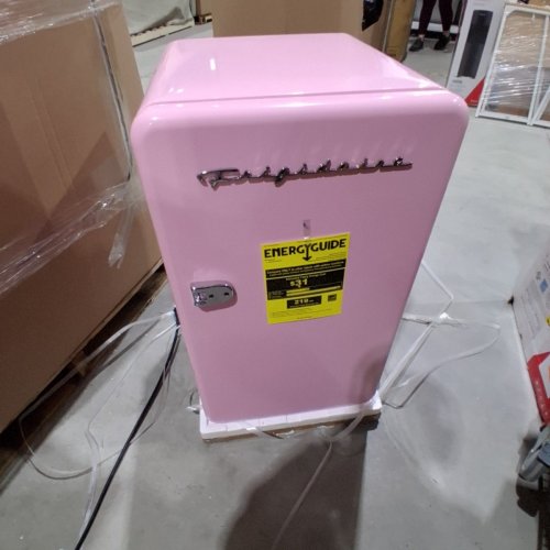 FRIGIDAIRE COMPACT ROUNDED RETRO PREMIUM MINI FRIDGE - 3.2 CU.FT - PINK (MODEL: EFR372-PINK-6COM) image 3