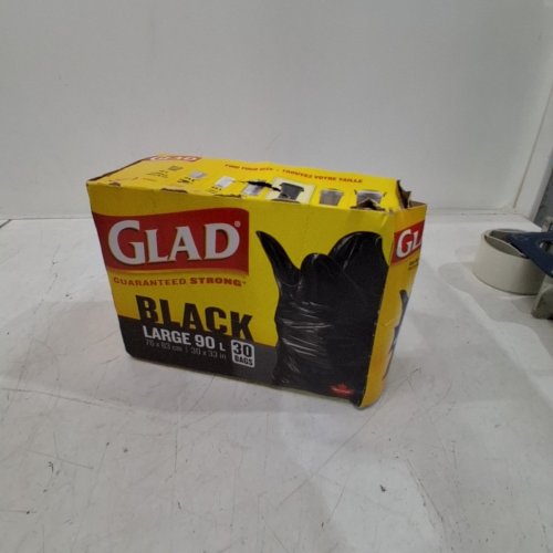 30PK GLAD BLACK GARBAGE BAGS - LARGE 90 LITRES image 2