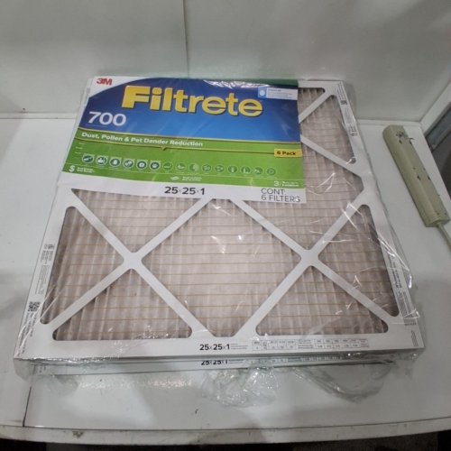 6PK FILTRETE POLLEN RESISTANT PLEATED MERV 8 AIR FILTER - 25" X 25" X 1" - WHITE image 2