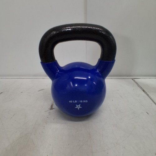 YES4ALL VINYL COATED KETTLEBELL - 40LBS - BLUE (MODEL: PX4K) image 2