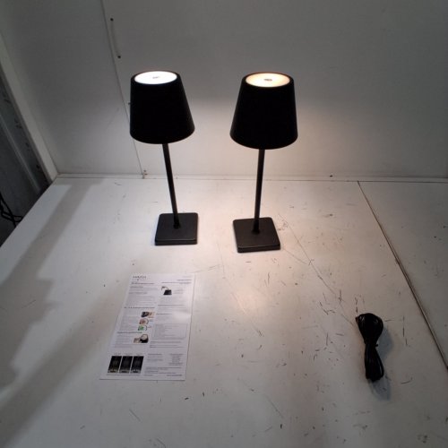 2PK MIKASA TOUCH CONTROL LED LAMP WITH 3 LIGHT SETTINGS - 12" - BLACK (MODEL: 1835518) image 2