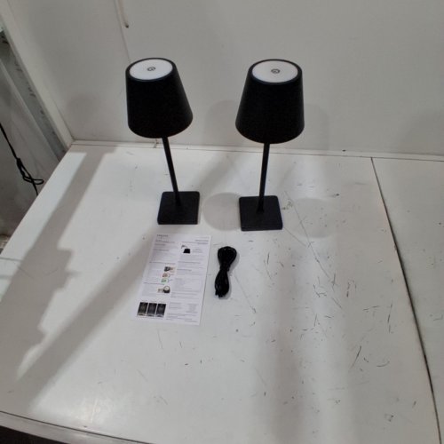 2PK MIKASA TOUCH CONTROL LED LAMP WITH 3 LIGHT SETTINGS - 12" - BLACK (MODEL: 1835518) image 3