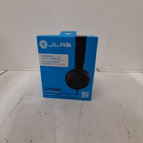 JLAB AUDIO STUDIO WIRED ON-EAR HEADPHONES WITH IN-LINE MICROPHONE - BLACK (MODEL: STUDIO) image 5