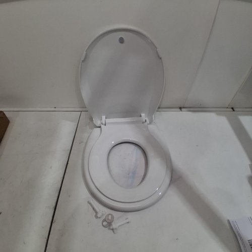 GARVEE ROUND SLOW CLOSE TOILET SEAT WITH BUILT IN TODDLER SEAT FOR POTTY TRAINING AND MAGNETS - 17" - WHITE (MODEL: PHO_0VP67XWL) image 2
