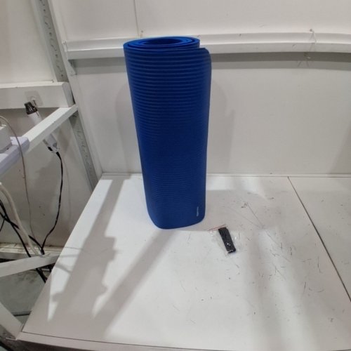 AMAZON BASICS EXTRA THICK EXERCISE YOGA MAT - 74" X 24" X 1/2" - BLUE image 2