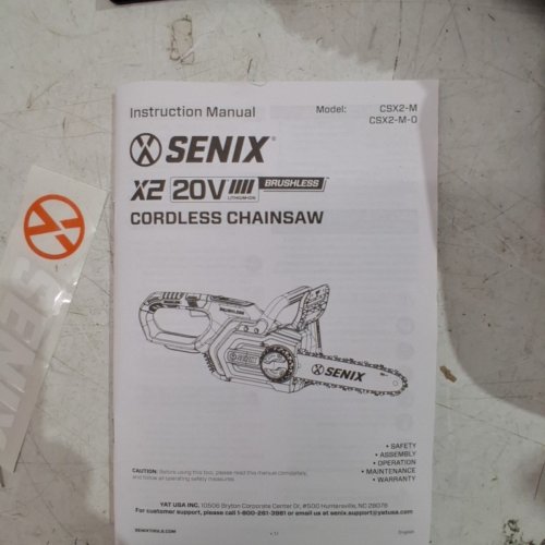 SENIX CORDLESS BRUSHLESS CHAINSAW - 20V - 10" - 8M/S - BLUE / BLACK (MODEL: CSX2-M) image 7