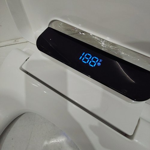 IYTATA WARM WATER WITH AIR DRYER HEATED AND SLOW CLOSE LID ELONGATED FRONT AND REAR WASH BIDET TOILET SEAT - WHITE (MODEL: V101) image 2