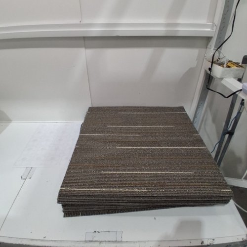 24PK CARPET TILES MODULAR CARPET SQUARE RUG - 24" - GREYISH GREEN / BROWN (MODEL: SXP-LQ-KW2-5) image 2
