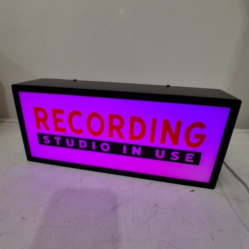 WALL MOUNTABLE RECORDING RGB LED NEON LIGHTBOX - 11.7"X5.2" - BLACK image 2