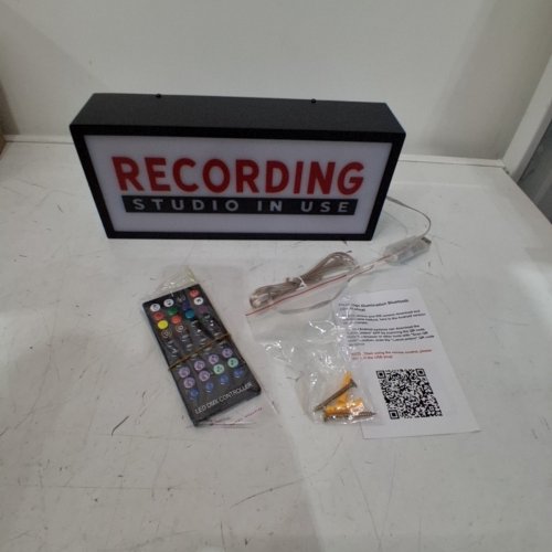 WALL MOUNTABLE RECORDING RGB LED NEON LIGHTBOX - 11.7"X5.2" - BLACK image 3