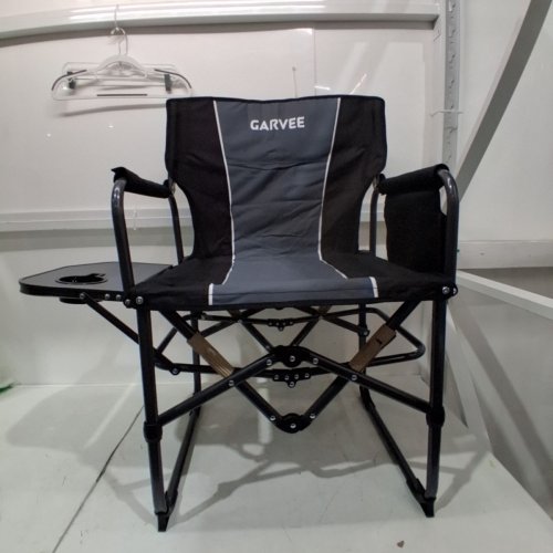 GARVEE OVERSIZED CAMPING CHAIR WITH SIDE TABLE & POCKETS - 400LBS MAX - BLACK/GREY (MODEL : PSS_33ACAEJ6) image 2
